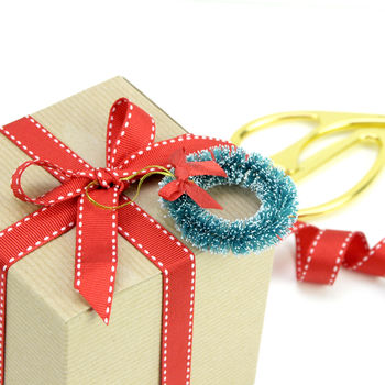 Christmas Wreath Gift Wrap Accessories, 3 of 3