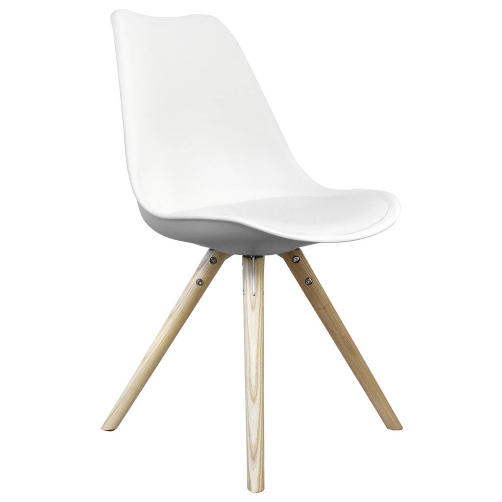 White Copenhagen Chair With Wooden Legs By Circle + Line