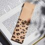 Personalised Leopard Print Leather Bookmark, thumbnail 3 of 3