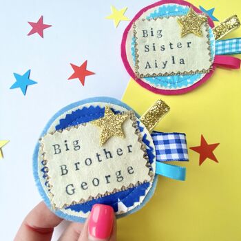 Personalised Big Brother / Sister Badge Pin, 3 of 12