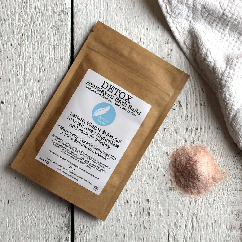 detox himalayan bath salt sachet by corinne taylor