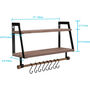Two Tier White Storage Shelf With Towel Bar, thumbnail 6 of 8
