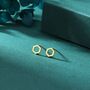 Sterling Silver Open Hexagon Stud Earrings, thumbnail 7 of 12