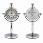 Personalised 24th Anniversary Silver Colour Desk Clock For Dad. Perfect Gift Fort Father's Day, thumbnail 4 of 12