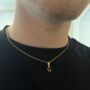 Mini Initial Letter Pendant Necklace For Men, thumbnail 5 of 11