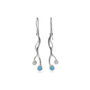 Molten Sterling Silver Opal Duo Drop Earrings, thumbnail 4 of 7