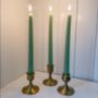 Sage Green Taper Dinner Candles Pair, thumbnail 2 of 3
