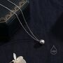 Natural Grey Pearl Necklace With A Satellite Chain, thumbnail 7 of 10