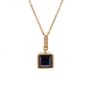 Sapphire 18k Gold Plated Square Necklace, thumbnail 2 of 3