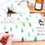Babies 1st Christmas, Woodland Personalised Gift Wrap, thumbnail 3 of 3