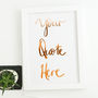 Personalised Bespoke Hand Calligraphy Print Unframed, thumbnail 10 of 10