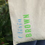 Personalised Name Neon Tote Bag, thumbnail 2 of 3