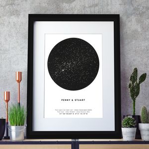 Engagement Gifts And Presents Notonthehighstreet Personalised Metallic Star Map Print