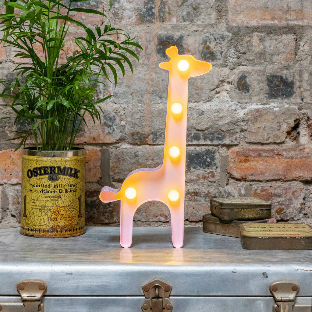 Pink Giraffe LED Night Light, 1 of 6