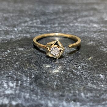 14ct Yellow Gold And Diamond ‘540’ Ring, 5 of 7