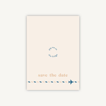 Muted Travel Wooden Magnet Wedding Save The Date, 3 of 6