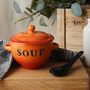 Orange Ceramic Soup Bowl With Spoon And Gift Box, thumbnail 1 of 4