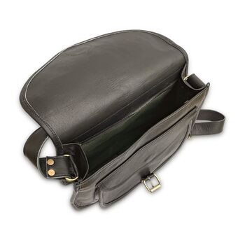 Personalised Vintage Leather Saddle Bag Large, 10 of 10