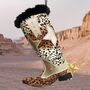 Animal Print Cowboy Boot Christmas Stocking, thumbnail 2 of 6