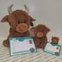 Birth Certificate Highland Plush Cow, Special Edition, thumbnail 3 of 3