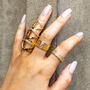 Wide Hula Ring In Gold Vermeil Plated, thumbnail 4 of 8