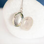 Personalised Sterling Silver Moonstone Locket Necklace, thumbnail 3 of 11