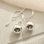 Sterling Silver Ball Dangly Earrings, thumbnail 3 of 6