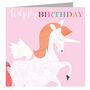 Happy Birthday Unicorn Greetings Card, thumbnail 2 of 5