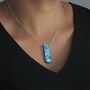 Ice Blue Glass Sterling Silver Necklace, thumbnail 1 of 12
