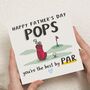Funny Golf Father's Day Card For Pops, thumbnail 1 of 7