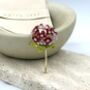 Hydrangea Stem Brooch In Dark Pink/Light Pink/Pale Blue, thumbnail 1 of 5