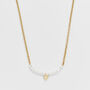 Gold Love Heart Pearl Necklace, thumbnail 4 of 8