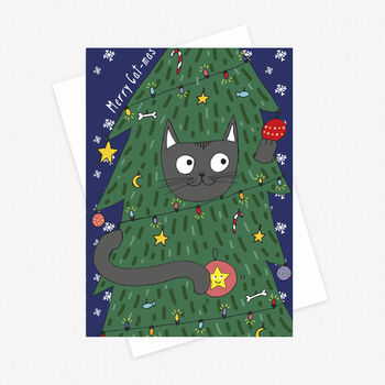 Cheeky Cat Christmas Card, 3 of 3