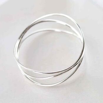 Sterling Silver Wire Bangle, 3 of 8