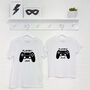Player One Player Two Gamer T Shirt Set, thumbnail 3 of 4