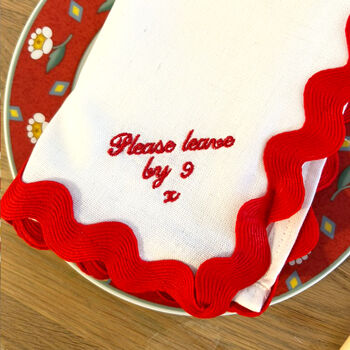 Please Leave By Nine Linen Napkins, 2 of 2