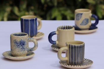 Sparkle Ceramic Espresso Cup And Saucer, 3 of 4