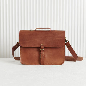 Handmade Leather Laptop Bag With Lifetime Guarantee, 7 of 9