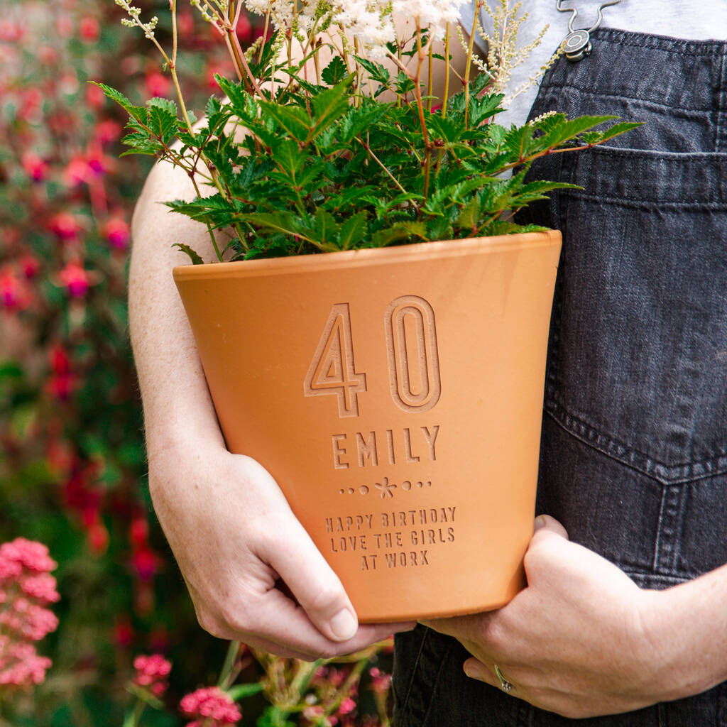 40th Birthday Personalised Plant Pot, 1 of 5