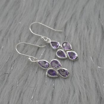 Amethyst Sterling Silver Earrings: February Birthstone, 5 of 8
