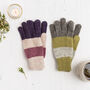 Winter Stripe Knit Gloves, thumbnail 3 of 7