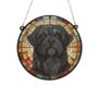 Shih Tzu Black Stained Glass Effect Suncatcher, thumbnail 3 of 4