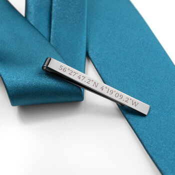 Personalised Special Coordinates Tie Clip, 3 of 11