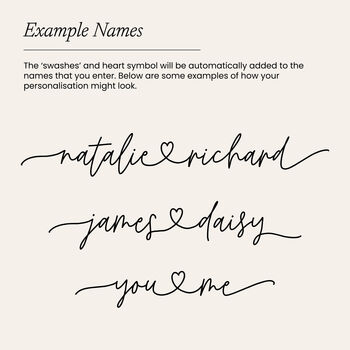 Personalised Couples Names Engraved Leather Anniversary Bookmark, 4 of 4