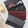 Recycled Personalised Luxury Leather Travel Wallet, thumbnail 2 of 4