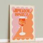 Aperol Spritz Cocktail Print, thumbnail 2 of 4