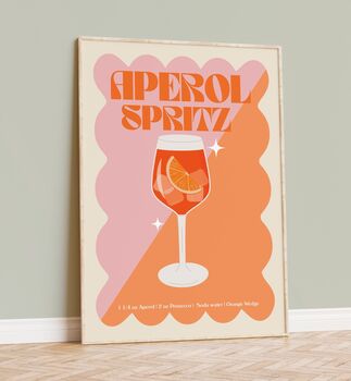 Aperol Spritz Cocktail Print, 2 of 4