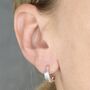 Sterling Silver Graduated Hoop Earrings, thumbnail 2 of 7