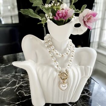 Luxury Ceramic Lady Vase And Removable Necklace Set, 6 of 12