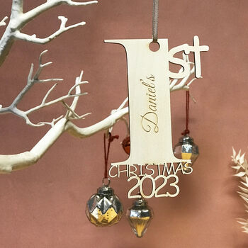 Personalised 1st Christmas 2023 Decoration, 2 of 8